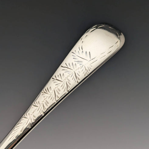Around 1895 English Antique Silver Plated Christening Cutlery Set Henry Atkin Case Included