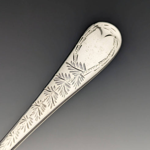Around 1895 English Antique Silver Plated Christening Cutlery Set Henry Atkin Case Included
