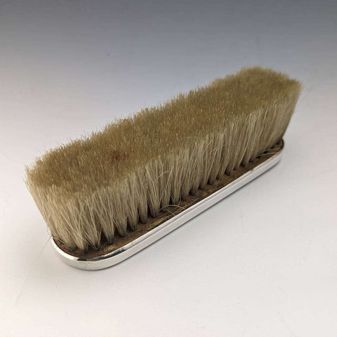 1927 British Vintage Sterling Silver & Leather Handle Brush Set of 4 Collet and Anderson