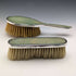 1927 British Vintage Sterling Silver & Leather Handle Brush Set of 4 Collet and Anderson