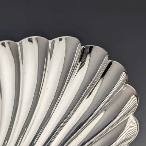 1891年 英国アンティーク 純銀製 シェル型ディッシュペア 124g Atkin Brothers