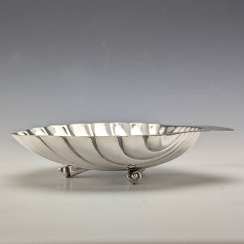 1891年 英国アンティーク 純銀製 シェル型ディッシュペア 124g Atkin Brothers