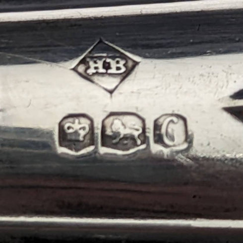 1970 年英國古董純銀手柄蛋糕餐具哈里森兄弟