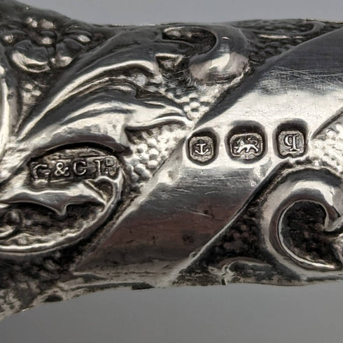 1915年 英国アンティーク 純銀ハンドル シューホーン 靴べら G and C Ltd