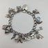 英国ヴィンテージ 純銀製 チャームブレスレット 45g