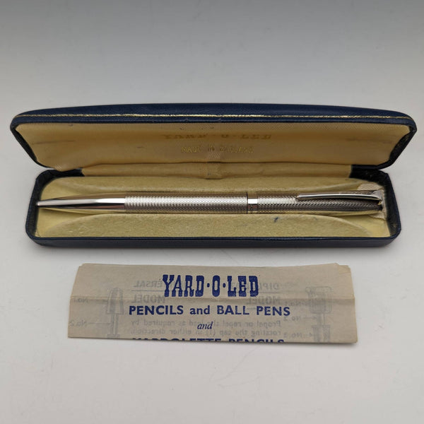 1976 年英國復古 Yard O 紅色純銀圓珠筆(帶盒)