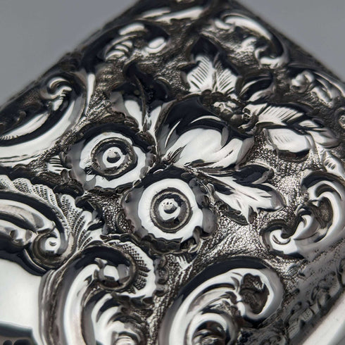 1896 British antique sterling silver box 160g George Nathan