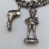 British vintage silver charm bracelet 46g