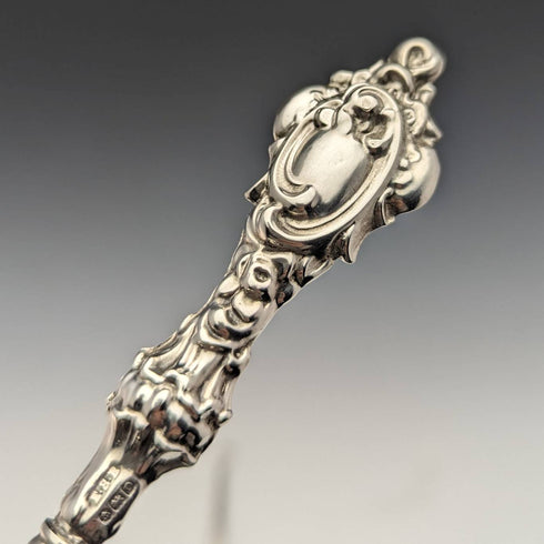 1913年 英国アンティーク 純銀ハンドル シューホーン ボタンフックセット ES Barnsley