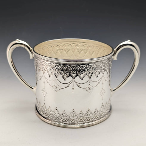 英国アンティーク ビクトリアン シルバープレート製 ドラム型ティーポット3点セット WILLIAM HOWE