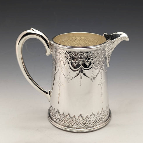 英国アンティーク ビクトリアン シルバープレート製 ドラム型ティーポット3点セット WILLIAM HOWE