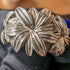 British Vintage Jewelry Flower Engraving Sterling Silver Ring