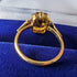 British Vintage Jewelry Amber Color Stone Rolled Gold Ring (Size 12)