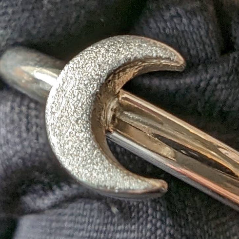 英國復古珠寶新月形純銀戒指