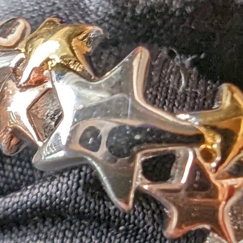 英國復古珠寶多色星星純銀戒指