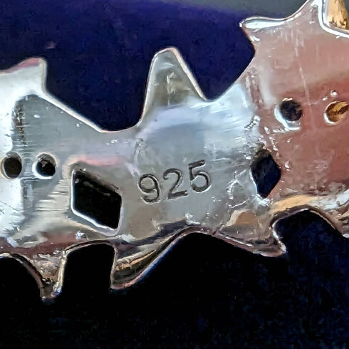 英國復古珠寶多色星星純銀戒指