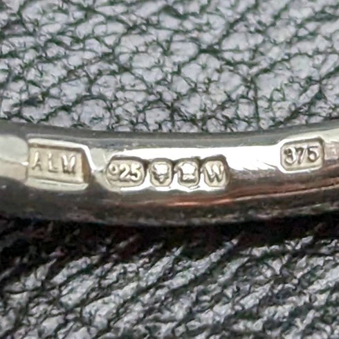 英國復古珠寶 9ct 金星純銀戒指