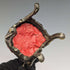 1940s Brass Chair Pocket Watch Holder Dark Red Seat