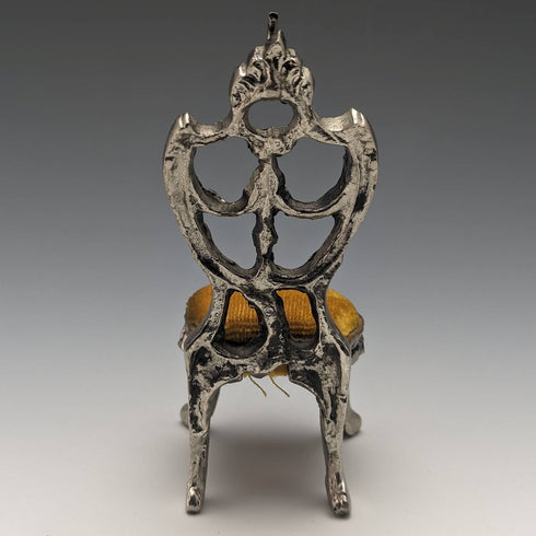 1940 年代黃銅椅懷錶架黃色座椅