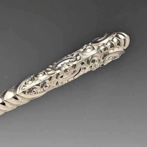 1889 British Antique Pure Silver Handle Toasting Fork Adie and Lovekin