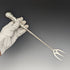 1889 British Antique Pure Silver Handle Toasting Fork Adie and Lovekin