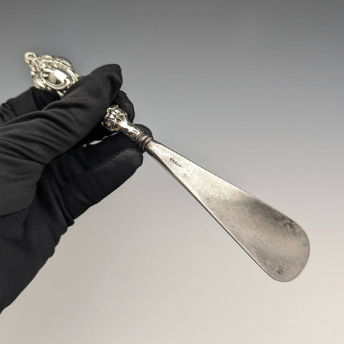 1899年 英国アンティーク 純銀ハンドル シューホーン 靴べら ES Barnsley