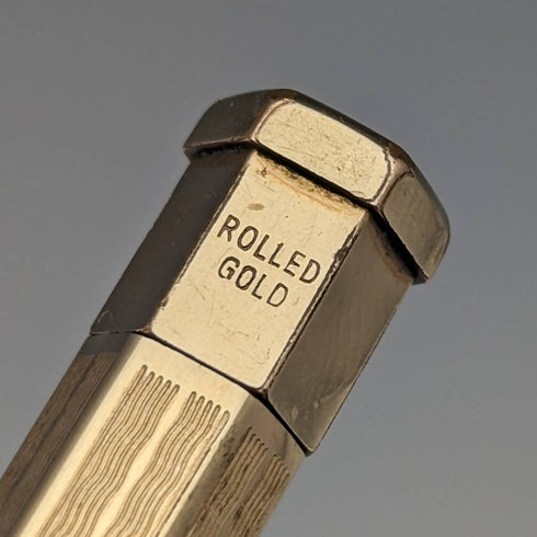 英国ヴィンテージ ヤード・オ・レッド ロールドゴールド製 ヘキサゴン 推進式ペンシル