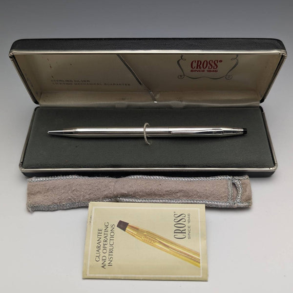 復古十字純銀圓珠筆(帶盒)