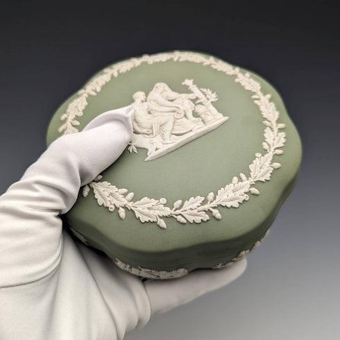 英國復古 Wedgwood 碧玉器盒配件盒