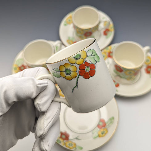 1930年代頃 英国ブリッジウッド デミタスカップ&ソーサー 4セット