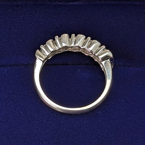 英國復古珠寶方晶鋯石 x5 純銀戒指