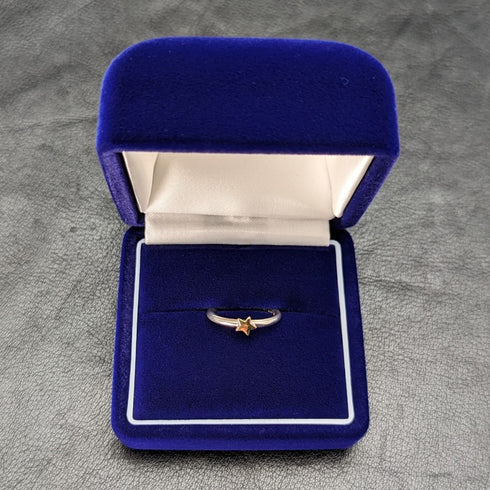 英國復古珠寶 9ct 金星純銀戒指