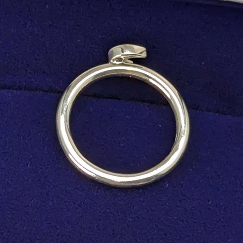 British Vintage Jewelry Crescent Sterling Silver Ring