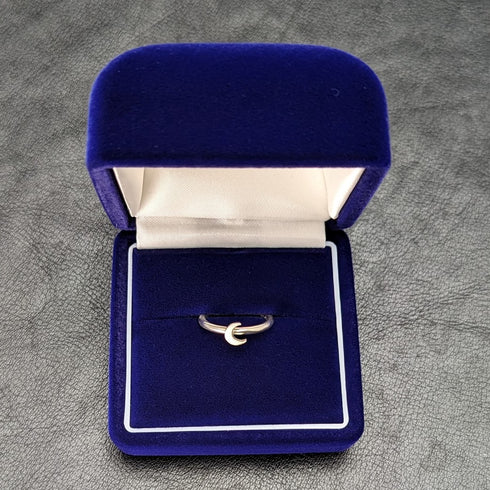 British Vintage Jewelry Crescent Sterling Silver Ring