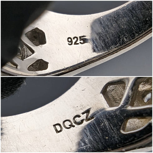 ヴィンテージ ジュエリー マルチカラー スターリングシルバーリング(13号)指輪