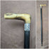 1894 British Antique Men's Walking Stick Deer Antlers Clutch Handle Thick Shaft 80cm