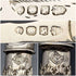Around 1860 British antique silver plate fish cutlery 5 pair set in wooden box