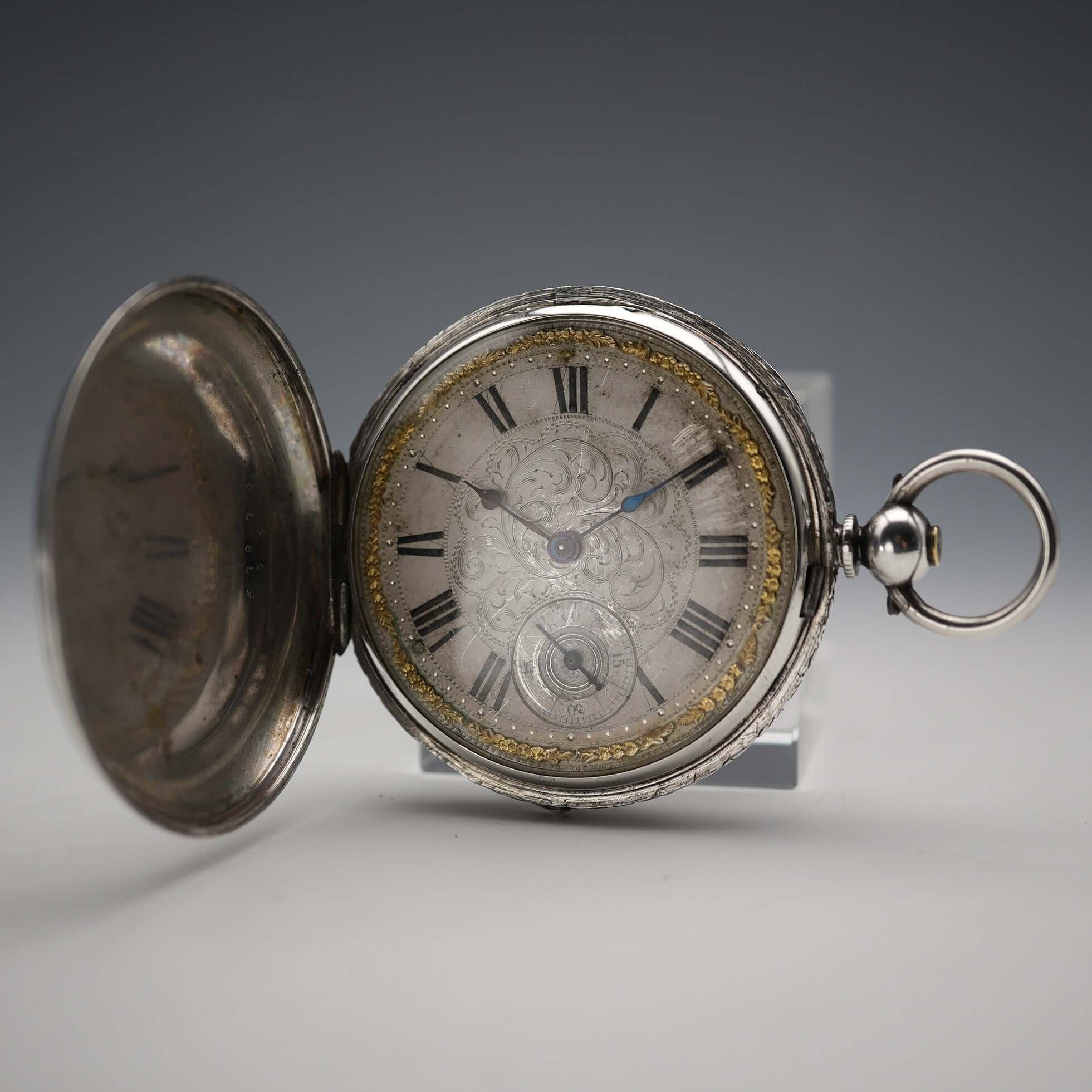 1900年頃 英国アンティーク 純銀製 アルバートチェーン 48g 純銀製