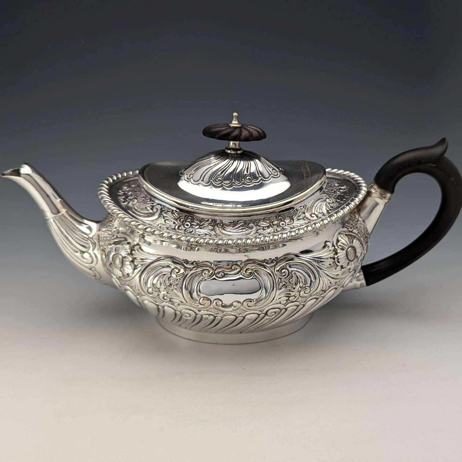 1890年頃 英国アンティーク シルバープレート製 ティーセット 3点